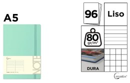 Notatnik A5/96K zielony pastelowy MIX