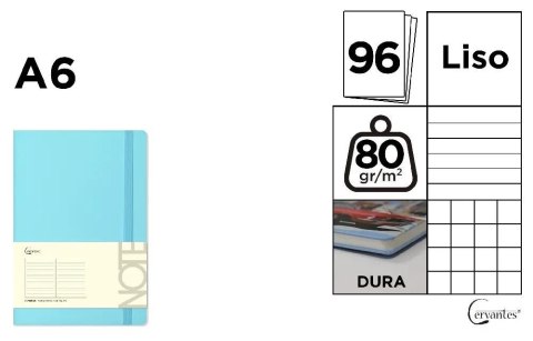 Notatnik A6/96K błękitny MIX