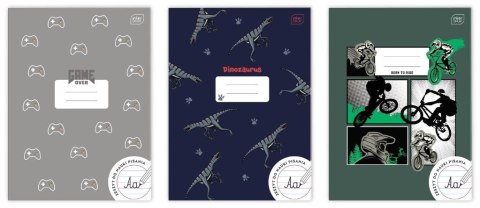 Zeszyt A4/32K trzylinia kolor UV Boys (10szt)