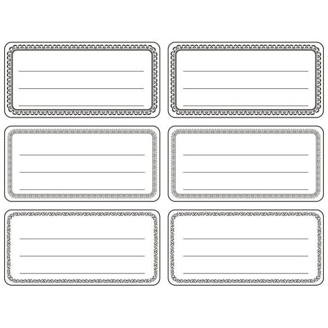 Naklejki na zeszyty biało czarne 144 sztuki