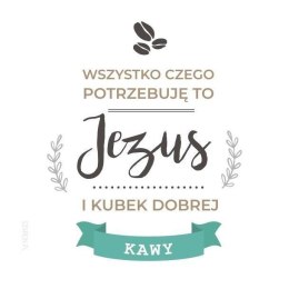 Podstawka korkowa - Jezus i kubek kawy