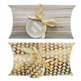 Pudełko na prezenty 22x10 pastelowo-złote 2szt