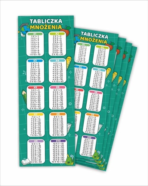 Zakładki do książek. Tabliczka mnożenia 5szt