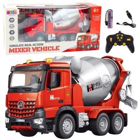 Betoniarka budowlana RC 2.4G 9CH czerwona