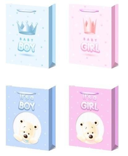Torebka prezentowa L Baby Girl Boy mix