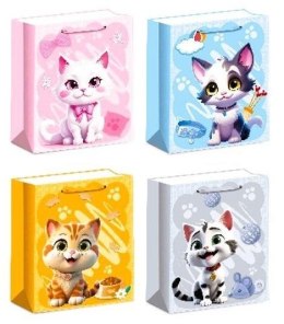 Torebka prezentowa L Kotki mix