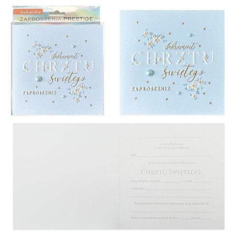 Zaproszenie Chrzest 5szt