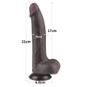 8.5'' SLIDING SKIN DUAL LAYER DONG BLACK 24-0549