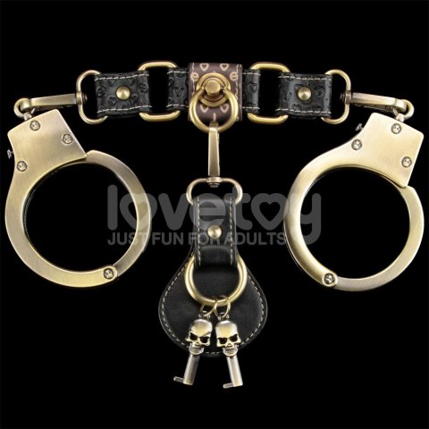KAJDNAKI REBELLION HEAVY METAL HANDCUFFS (BRONZE) 24-0543