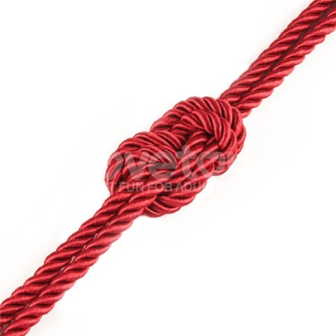 LINA DO KRĘPOWANIA REBELLION CRIMSON SILKY BONDAGE ROPE 24-0545