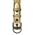 OBROŻA BONDAGE FETISH METALLIC PUP COLLAR WITH LEASH 24-0550