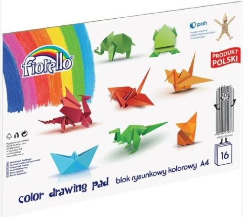 Blok rysunkowy kolorowy A4/16K FIORELLO