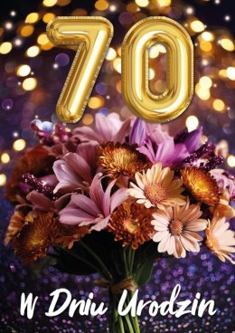 Karnet B6 3D Urodziny 70