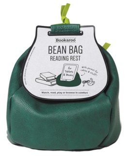 Bean Bag Pufa z kieszonką pod książkę/tablet ziele