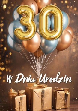 Karnet B6 3D Urodziny 30