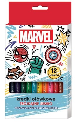 Kredki ołówkowe trójkątne jumbo Avengers 12 kol