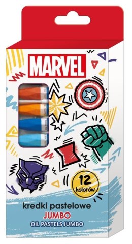 Kredki pastelowe jumbo Avengers 12 kolorów