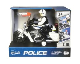 Motor policyjny ze światłem i dźwiękiem