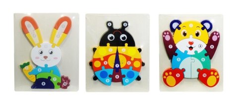 Puzzle drewniane Zwierzęta MIX