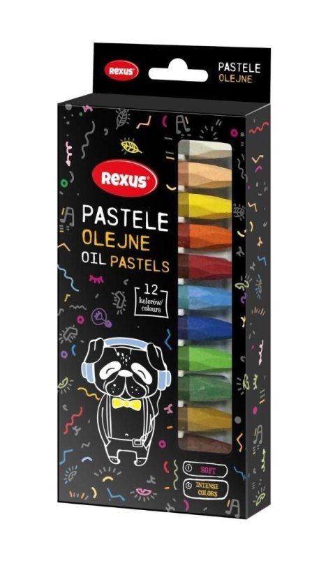 Kredki pastelowe jumbo 12 kolorów