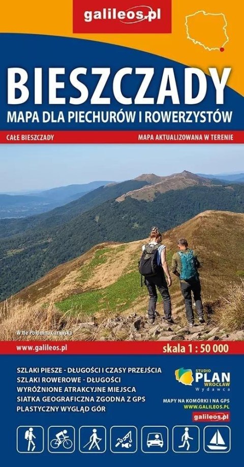 Mapa - Bieszczady 1:50 000