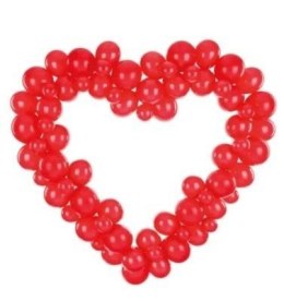 Girlanda balonowa ze stelażem Serce czerwony 160cm