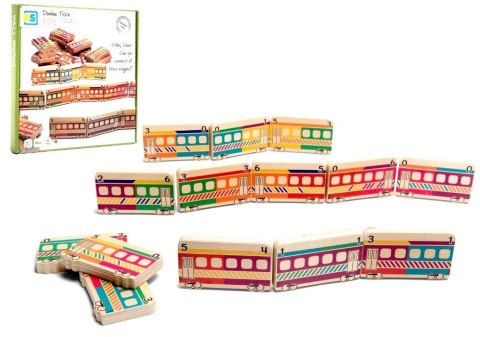BS toys drewniany pociąg domino