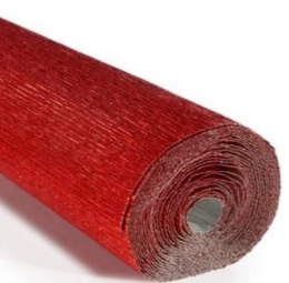 Krepina 50x250cm 180g metalizowana czerwona