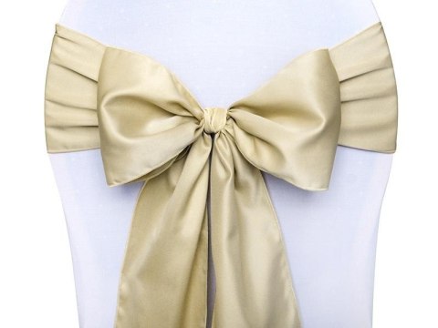 Szarfy na krzesło złote 0,15 x 2,75m 10szt