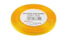 Wstążka satynowa żółta 6mmx32m