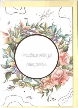Karnet B6 Ślub cytat - Róża