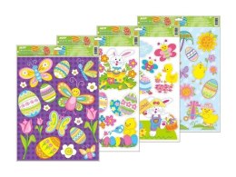 Naklejka na okno brokat Wielkanoc 30x42cm MIX