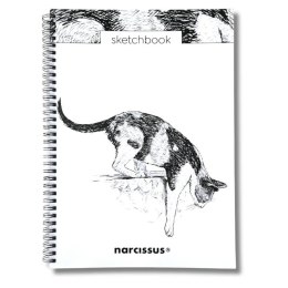 Szkicownik A4/50K na spirali z perforacją - Kot