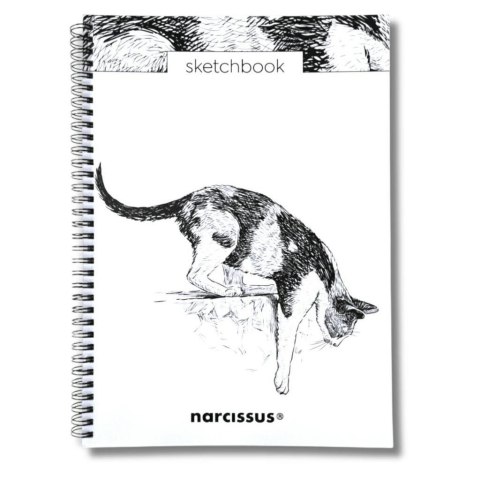 Szkicownik A4/50K na spirali z perforacją - Kot