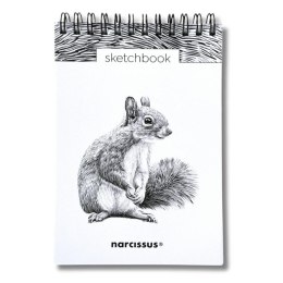 Szkicownik A6/60K na spirali - Wiewiórka