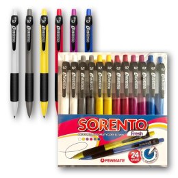 Długopis automat Sorento Fresh 24szt nieb PENMATE