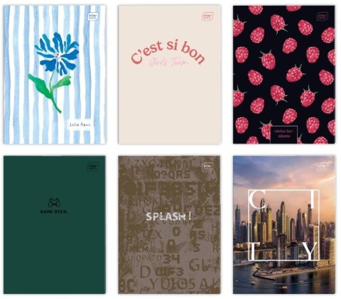 Zeszyt A4/80K linia M 70g UV mix (5szt)