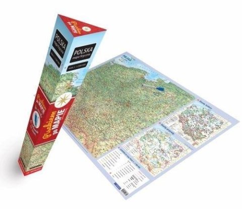 Mapa Polska fizyczna (plakat)