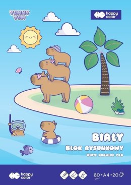 Blok rysunkowy A4/20K Yummy Yum biały Kapibara