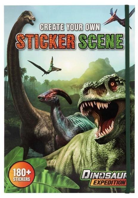 Książka z naklejkami A4 Dino