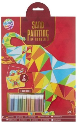 Malowanie piaskiem po numerach A4 Słoń