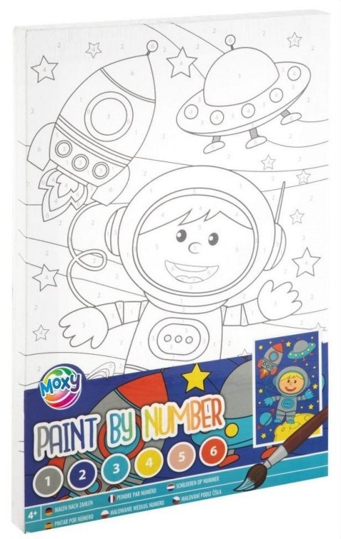 Malowanie po numerach + farbki Astronauta