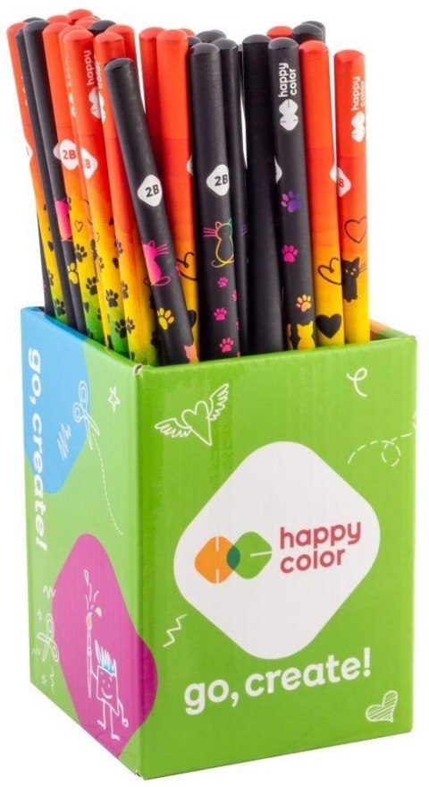 Ołówek kwadratowy Morandi HB (72szt) HAPPY COLOR