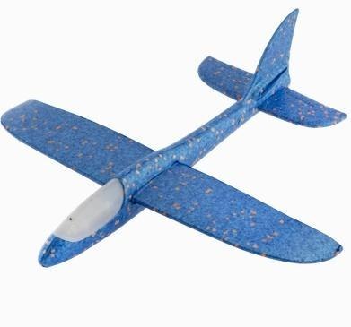 Samolot piankowy ze światłem niebieski