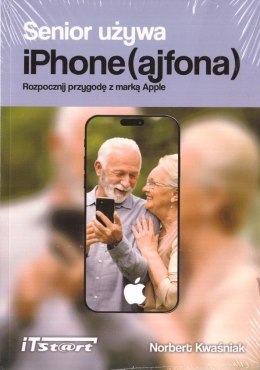 Senior używa iPhone (ajfona)