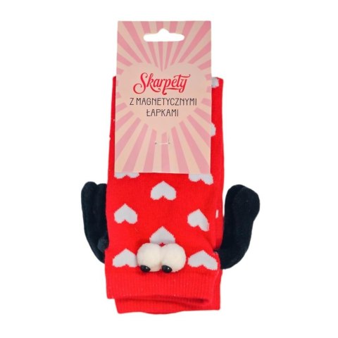 Skarpetki z magnetycznymi łapkami. Czerwone