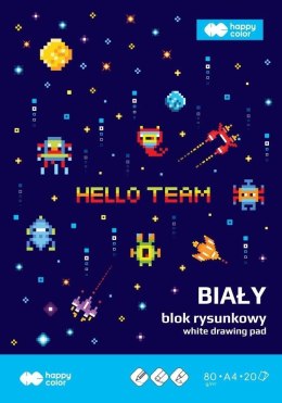 Blok rysunkowy A4/20K Pixi biały HAPPY COLOR