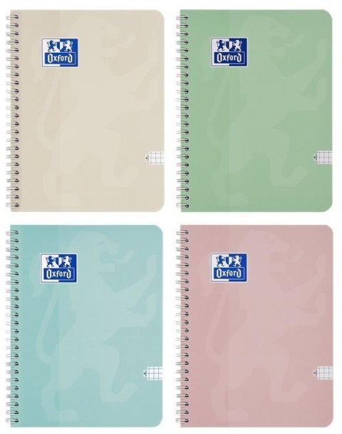 Kołozeszyt A4/80K kratka Touch Pastel (5szt)