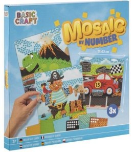 Mozaika po numerach 22x22cm niebieski