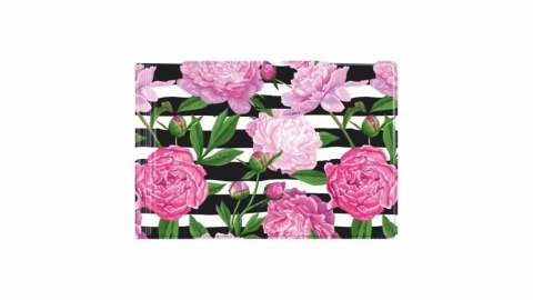 Okładka na dokumenty małe peony